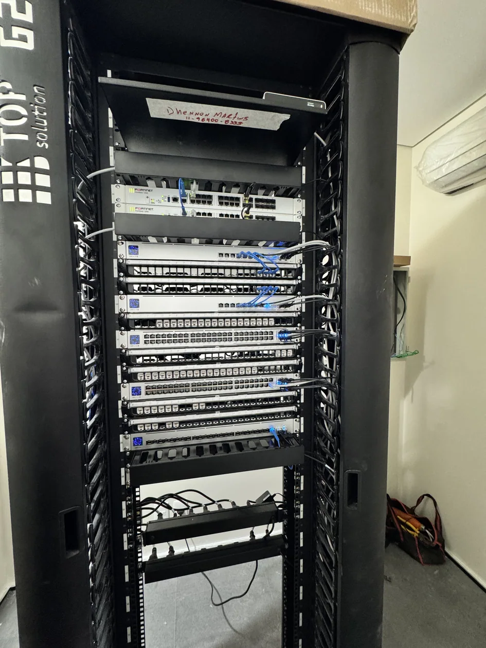 Rack estruturado de rede da IORQ